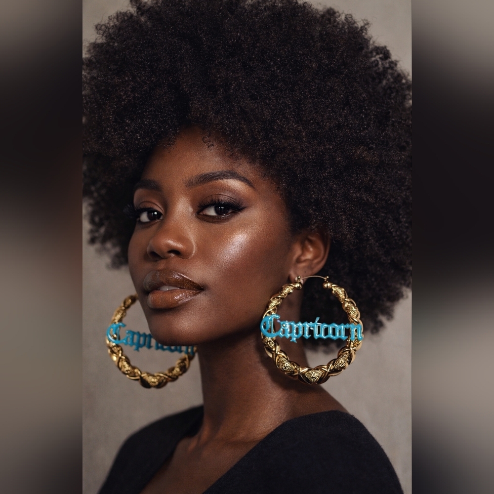 Zodiac Bamboo Hoops (Capricorn)